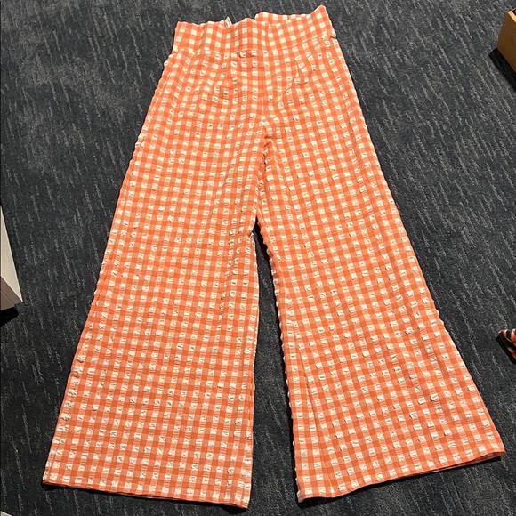 Montce Pants - Orange Checkered  Pants